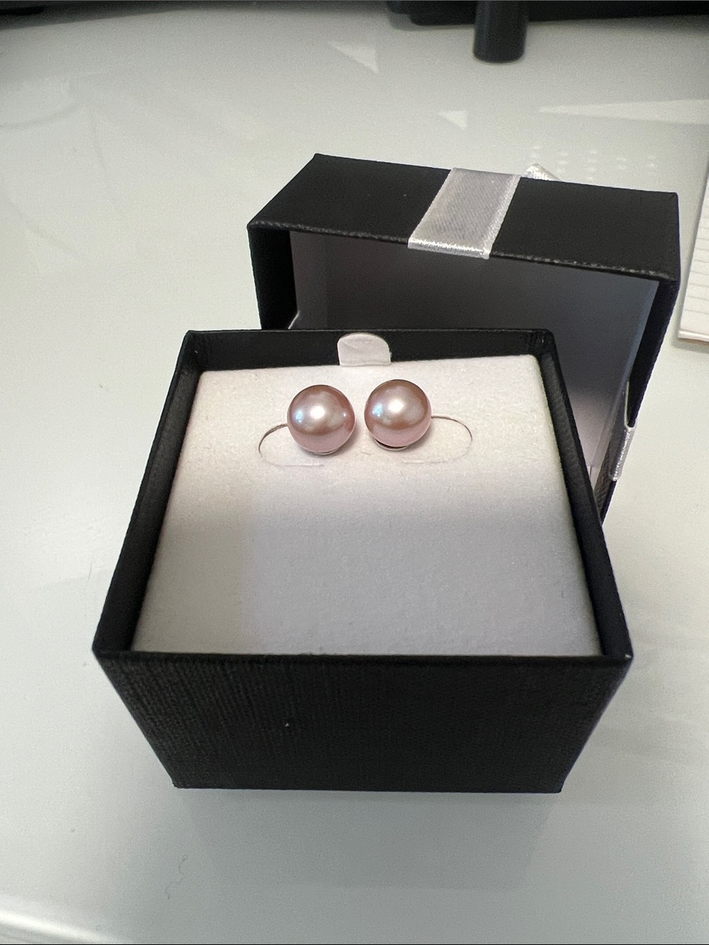 Cultured Pearl Stud Earrings - Pink Pearl